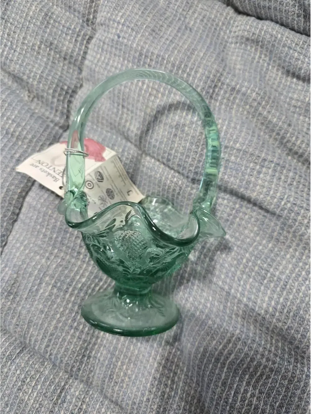 Fenton art glass basket
